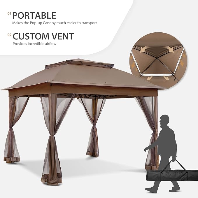 COOS BAY 11x11 Pop Up Gazebo - Image 3