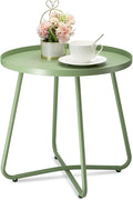 danpinera Outdoor Side Tables, Weather Resistant Steel Patio Side Table by danpinera
