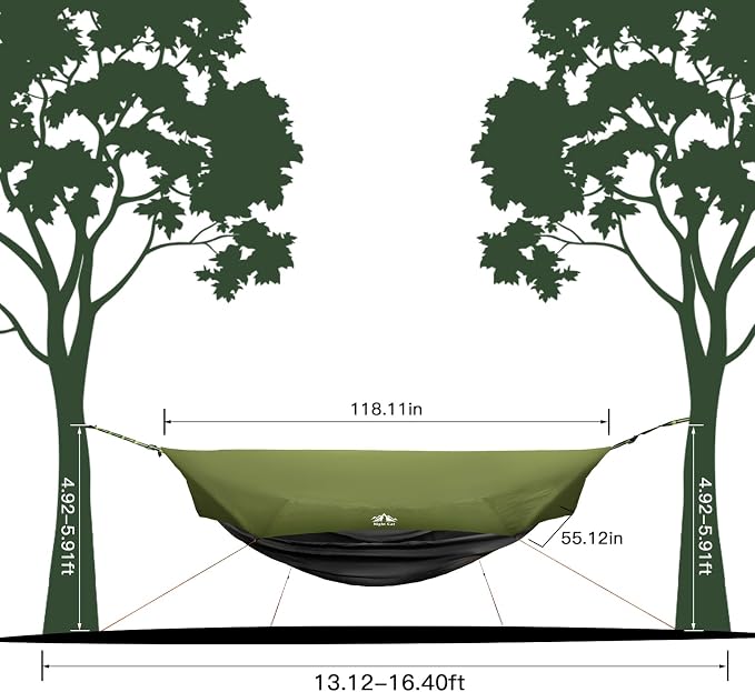 Night Cat Camping Hammock Tent: Lightweight Portable 4 in 1 Hammock - Image 8