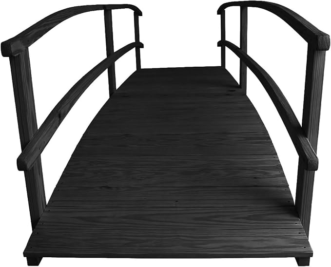 12 FT Black Amish Made Garden Bridge - Image 4