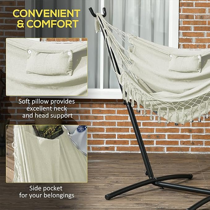 Outsunny Patio Hammock Chair - Image 4