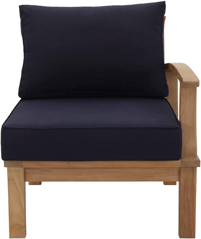 Modway Marina Premium Grade A Teak Wood Outdoor Patio Right-Facing Sofa in - Image 6