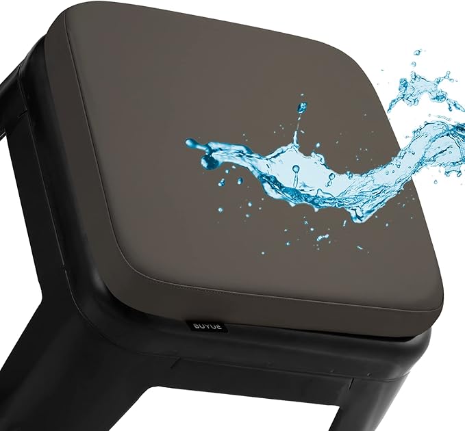 BUYUE Enhanced Anti-Slip Magnetic Bar Stool Cushion 1 Piece, Luxury PU Leather by BUYUE