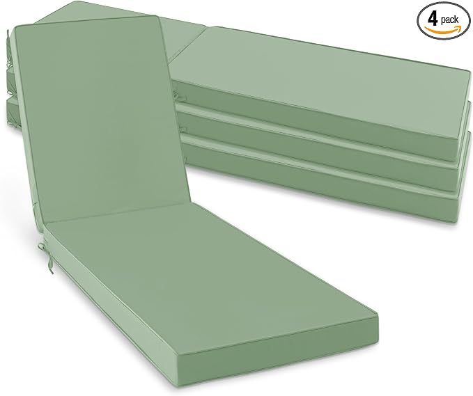 Chaise Lounge Cushions Outdoor Set of 4 by SUMMSUN