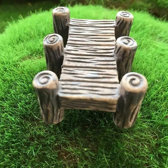 Miniature Bridge Model Decor 10Pcs Wooden Retro Garden Ornaments - Image 6