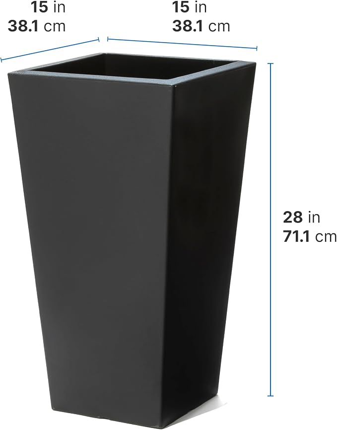 Step2 Tremont Tall Square Tapered Planter, Large Planters - Image 8