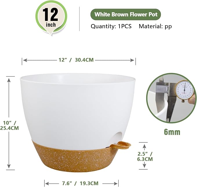 12 inch Large Self Watering Pots - Image 2
