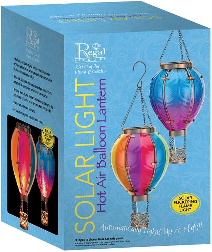 Regal Art & Gift Hot Air Balloon Solar Lantern – Hanging Solar-Powered LED - Image 7
