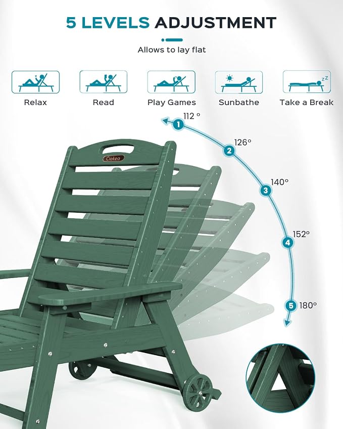 Ciokea Lounge Chair Outdoor, Oversized Chaise Lounge Chair - Image 4
