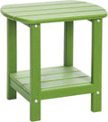 Outdoor Side Table 2 -Tier Adirondack Table HDPE Patio Side Table Weather by LOENIY