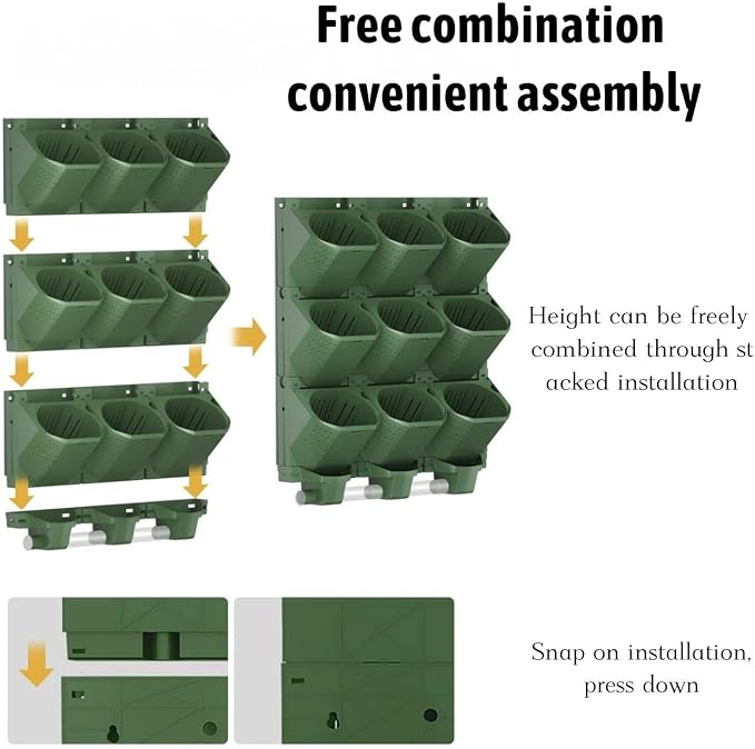 36 Pockets Living Wall Planter Indoor, Self Watering Wall Hanging Planters - Image 7