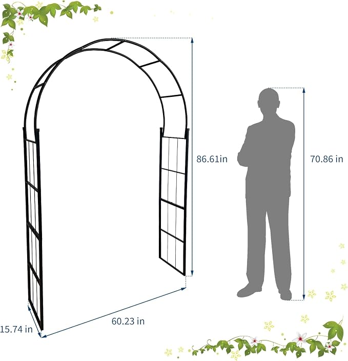 Thickened Garden Arch, Heavy Duty Metal Trellis - Image 2