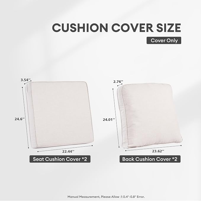 ovios Patio Cushion Covers, Waterproof Cushion Cover - Image 5