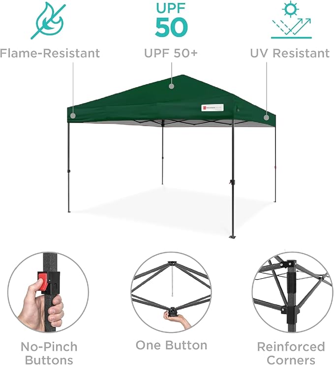 Best Choice Products 10x10ft Pop Up Canopy Tent, Outdoor Shade, 1 Person 1 - Image 4