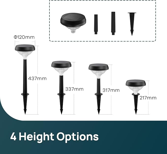 Linkind Solar Lights Outdoor 8 Pack, Solar Pathway Lights, Warm White Landscape - Image 7