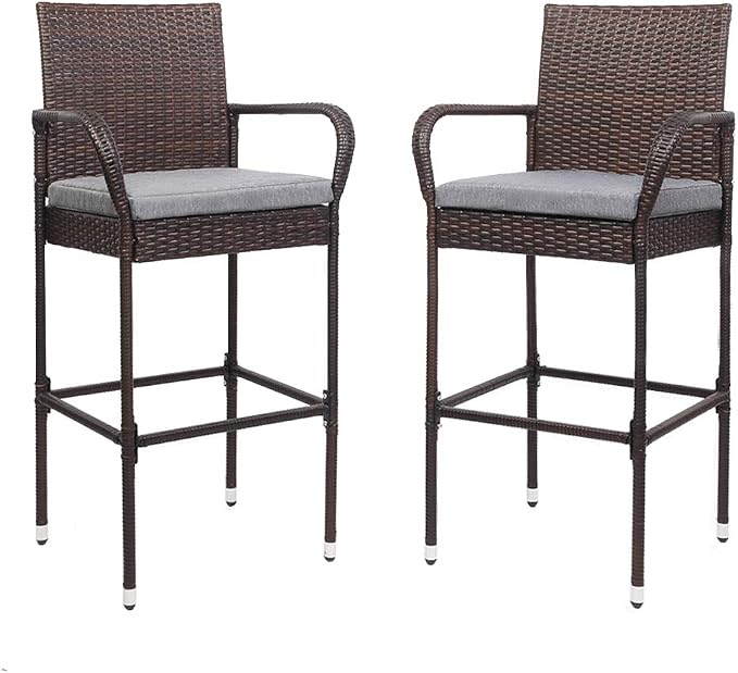 VINGLI Outdoor Bar Stools Set of 2 by VINGLI