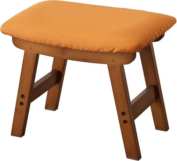 Foot Stool, Bamboo Small Sofa Foot Rest Under Desk, Extra Seating - Image 7