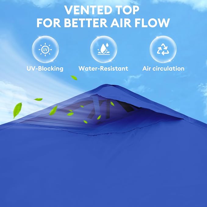 10x10 Pop Up Canopy with Sidewalls, Instant Heavy Duty Canopy Tent - Image 5