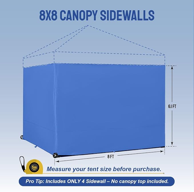 CROWN SHADES 8x8 Canopy Sidewalls - Image 2