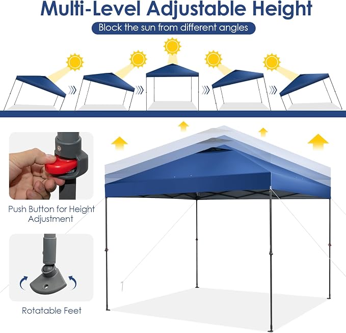 Tangkula 10x10 Ft Pop Up Canopy, Easy Set-up Instant Tent - Image 4