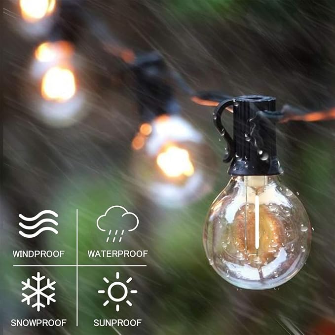 SUNTHIN Globe Outdoor String Lights, 27FT Patio Lights - Image 4
