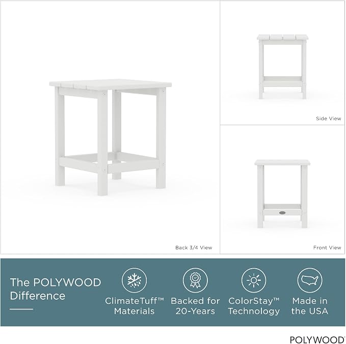 POLYWOOD Long Island 18" Side Table - Image 2