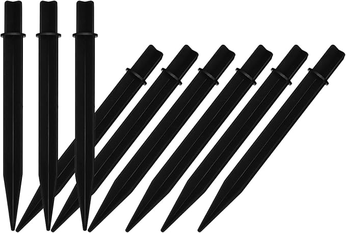 9 Pack Solar Light Stakes Replacement, Flickering Flame ABS Reinforced Ground by Unknown