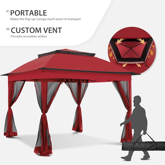 COOS BAY 11x11 Pop Up Gazebo - Image 3