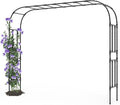 Garden Arch Trellis-141.7"*94.5", Plastic-Coated Rust-Proof Arbor Trellis by TrellumeGardenHome