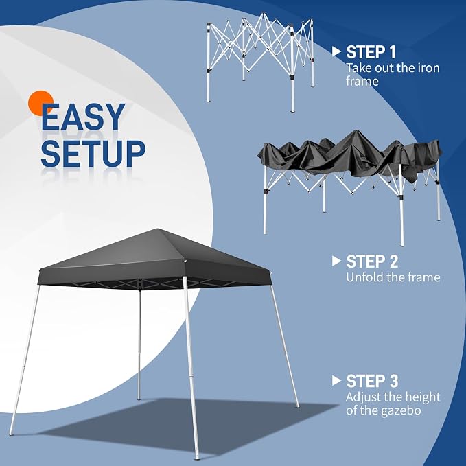 Outvita Canopy 6x6' Pop Up Commercial Instant Gazebo Tent, Waterproof & UV - Image 3