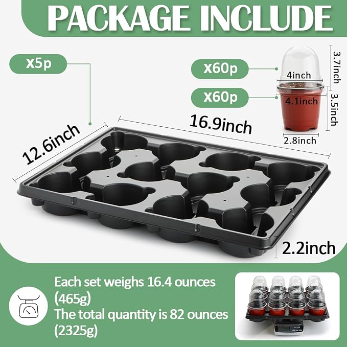 4 Inch 60 Pack Nursery Pots - Image 2