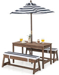 HONEY JOY Kids Picnic Table, Outdoor Wooden Table & Bench Set w/Removable by HONEYJOY