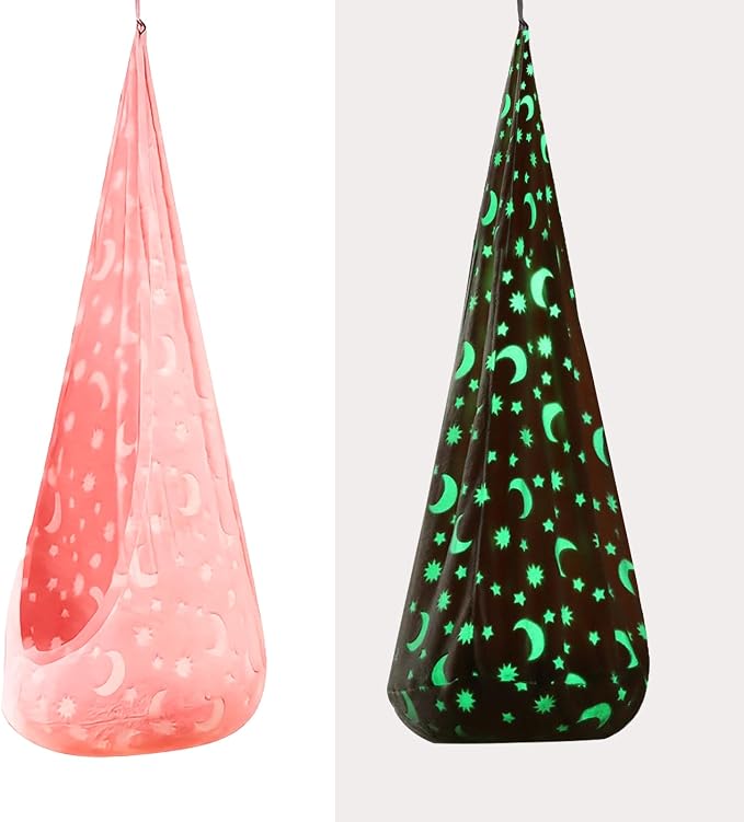 Kids Pod Swing Seat, Flannel Sensory Swing Chair Nightglow by TRAVELBAIC