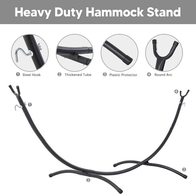 SUNCREAT Hammocks Standing Patio Hammock, Portable Hammock - Image 7