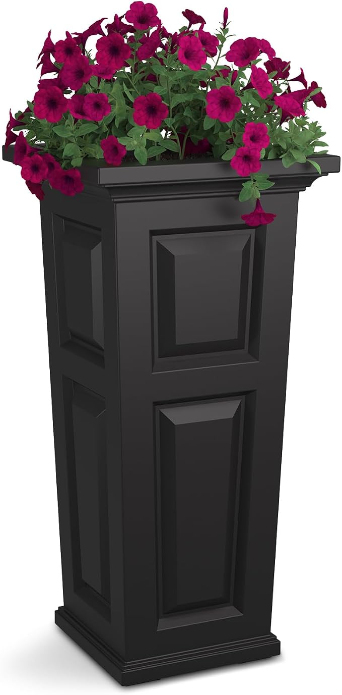 Mayne Nantucket 32-Inch Tall Planter – Self-Watering, Weather-Resistant Planter by Mayne