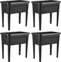 4 Pcs Plastic Raised Garden Beds by ZIWQPIHT