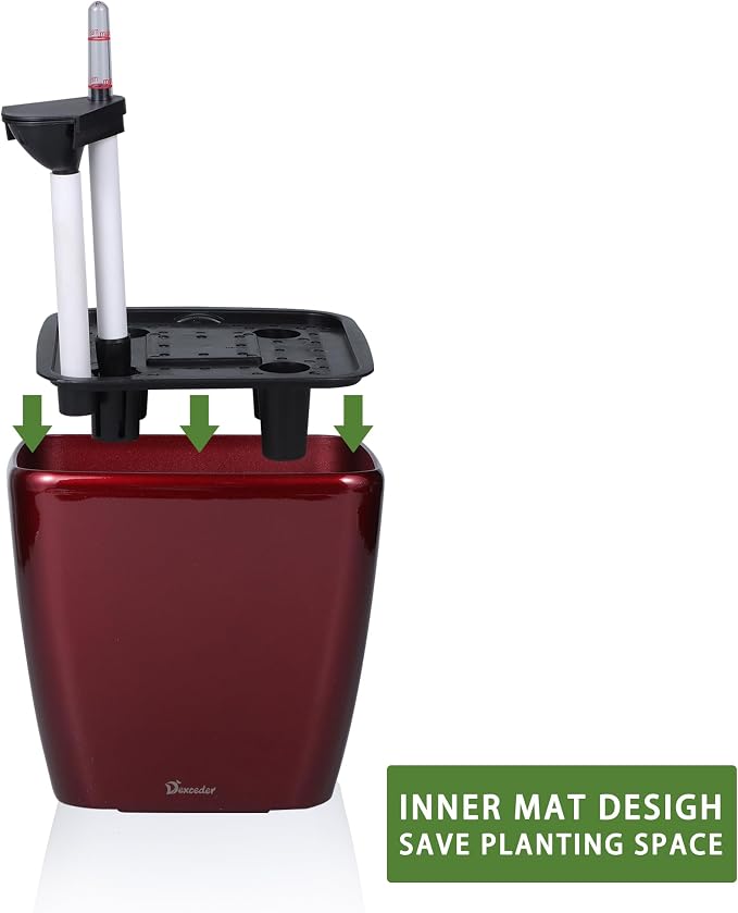 Dexceder 11x10 Self Watering Planter Indoor Outdoor, Inner Mat Design, - Image 4
