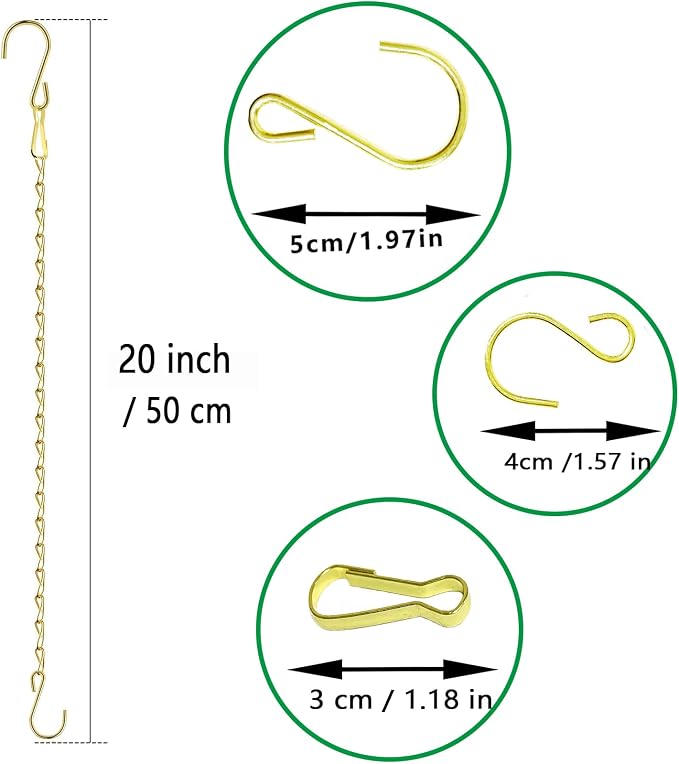 RIFNY Gold Chain for Hanging Plants, 20 Inch Small Plant Chains for Hanging - Image 5