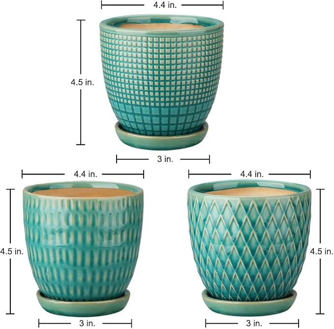 Oairse 4 inches Ceramic Planters Pots - Image 5