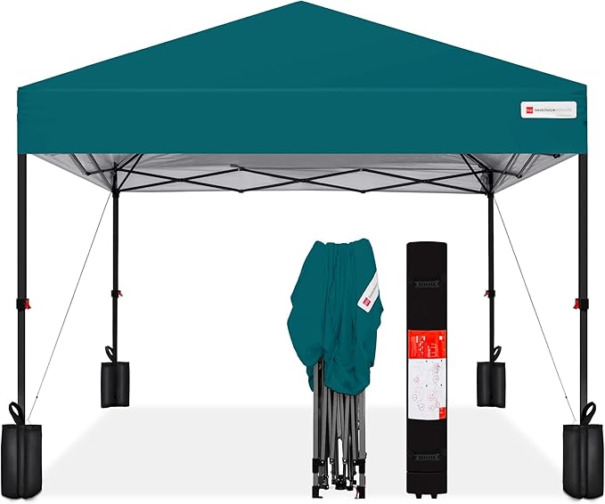 Best Choice Products 8x8ft Pop Up Canopy Tent, Outdoor Shade, 1 Person 1 Minute by BestChoiceProducts