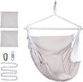 Backyard Expressions Hammock Chair Hanging Rope Swing Chair, 2 Pillows by BackyardExpressions