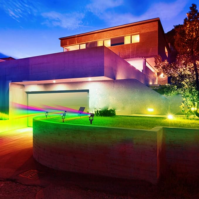 T-SUN RGB Solar Spotlights Outdoor, Halloween Decoration Solar Landscape - Image 9
