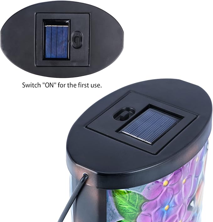 MUMTOP Hanging Solar Lantern Outdoor Waterproof LED Solar Lights Butterfly - Image 6