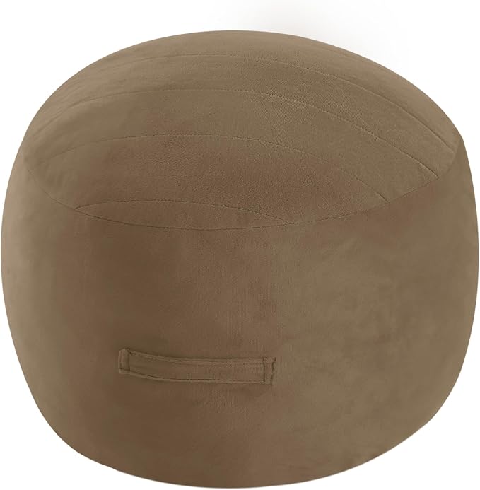 MeMoreCool Round Stuffed Pouf Ottoman Foot Rest, Floor Pouf Foot Stool by MeMoreCool