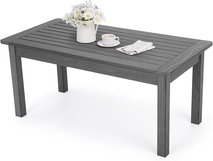 Stoog Outdoor Coffee Table, All-Weather HIPS Patio Coffee Table, by Stoog