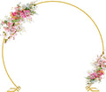 Wokceer Round Backdrop Stand 8FT Gold Wedding Arch Metal Circle Balloon Arch by Wokceer