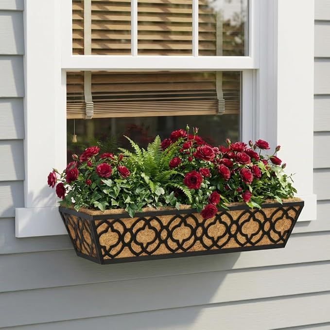 Y&M Flower Boxes for Deck Railings 24inch 4packs, Deck Railing Planter Boxes - Image 6