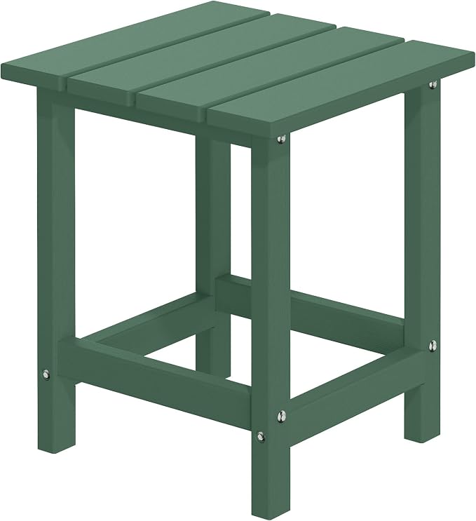MUCHENGHY Adirondack Outdoor Side Table, 14.7" Patio Side Table Weather by MUCHENGHY