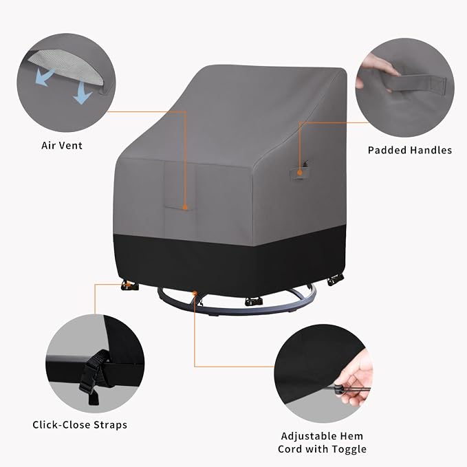 Easy-Going Outdoor Swivel Chair Cover Waterproof, Heavy Duty Patio Chair Cover - Image 5