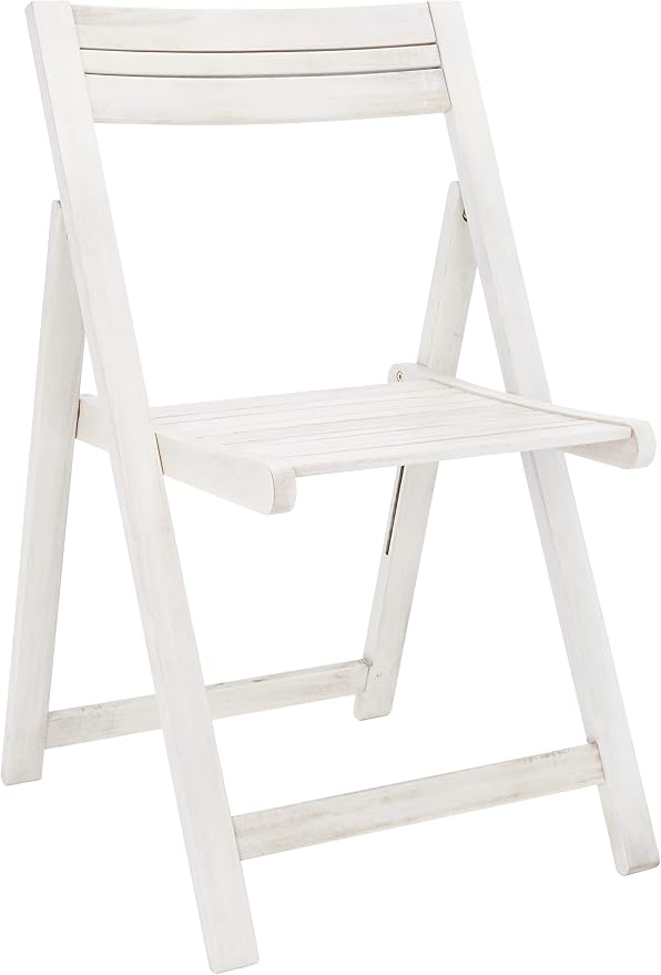 SAFAVIEH Outdoor Patio Furniture Collection Kerman White Washed Acacia Wood - Image 4
